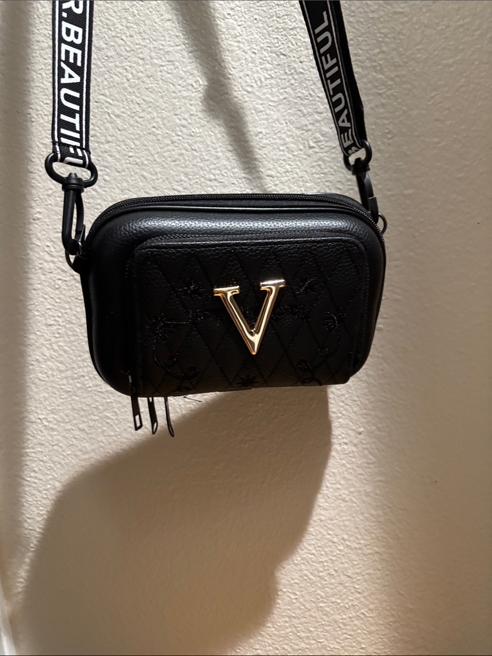 Uptown Girl V Letter Crossbody Bag